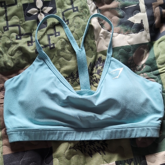 Gymshark Sky Blue Sports Bra - Picture 1 of 3